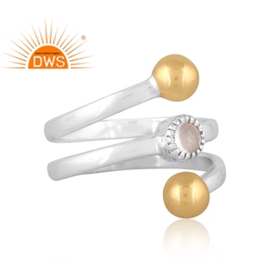 Best Selling Fine Sterling Silver Natural Crystal <b>Quartz</b> Gemstone Spiral <b>Ring</b> Custom Jewelry Manufacturer - Product Image 2