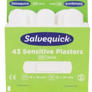 Salvequick Sensitive Self-Adhesive Wound Dressings Refill <b>Set</b> 27 Pcs. 7.2 X 1.9 cm <b>Plaster</b> Dispenser 6943 16 Pcs. 7.2 X 1.9 cm - Product Image 1