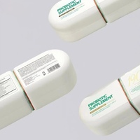 Boîte de complément probiotique en pulpe moulée, design capsule, vente directe, blanche, écologique, emballage de complément
