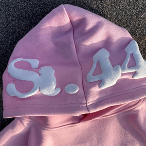 Haute qualité respirant automne recadrée sweats à capuche court couleur unie décontracté surdimensionné goutte épaule Logo avant personnalisé pour les femmes - Product Image 5