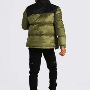 Veste matelassée de sport d'hiver pour homme sur mesure, sweat-shirt décontracté, fermeture éclair, tissu tissé uni, approvisionnement ODM, saison d'automne - Product Image 3