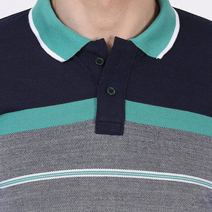 Polo en coton pour hommes, style streetwear, tissu doux et respirant, logo personnalisé, approvisionnement d'usine OEM - Product Image 3