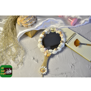 ESPEJO ARTESANAL DE CONCHA MARCO DE ESTILO OCÉANO ÚNICO DECORACIÓN PARA MESA DE PARED O ÁREA DE BELLEZA DE VANIDAD - Product Image 1