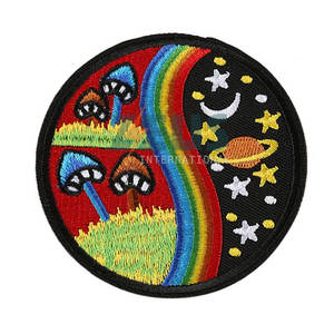Patch brodé personnalisé sur mesure en gros, nouvelle arrivée, vente chaude, patch brodé adhésif avec bordure Merrow - Product Image 5