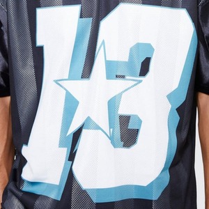 Camiseta de fútbol de gran tamaño con estampado de cuello en V de secado rápido personalizada de fábrica OEM, camiseta de fútbol americano para hombre - Product Image 5