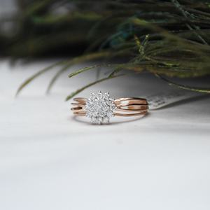 Anillo de oro sólido de 14 quilates certificado IGI, Diamante de corte brillante Natural, joyería fina minimalista para mujer, boda elegante para todos los días - Product Image 2