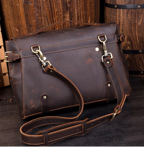 Shoulder Crossbody Bag Monogram Leather Anniversary Gifts Cross Body Computer Sling Gifts for Him Leather <b>Briefcase</b> Man - Product Image 2