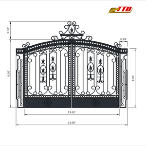 Puertas de hierro forjado personalizables Diseño duradero para todos los espacios-Modelado 3D estético seguro Fabricante OEM y ODM en Vietnam - Product Image 6