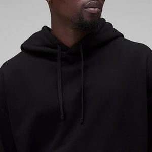 Pull-over uni à manches longues pour homme, sweat à capuche avec logo, coupe tendance, prix avantageux pour les commandes en gros - Product Image 2