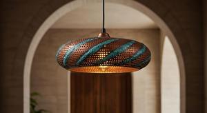 Lámpara Colgante de Cobre para Iluminación Moderna de Sala de Estar, Mejora el Ambiente Interior con un Brillo Metálico Cálido y un Diseño Elegante - Product Image 4