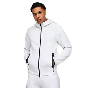 Vêtement de sport pour homme en gros, survêtement à capuche avec fermeture éclair, deux pièces, design uni, vêtements de sport personnalisables, couleurs personnalisables - Product Image 2