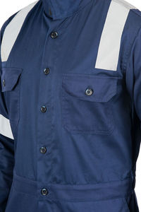 Overoles de trabajador industrial reflectantes de alta visibilidad hechos a medida, chaqueta ignífuga de poliéster, pantalones, ropa de trabajo transpirable, uniformes - Product Image 5