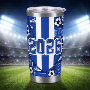 カスタマイズされた20オンスステンレス製カートゥンブラー（サッカーイベント販促用ギフト） - Product Image 1