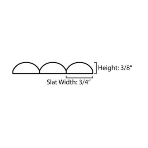 1' X 4' Solid White Oak Tambour Sheet Unfinished Flexible with 3/4'' Half Round Slats <b>Bamboo</b> <b>Fiber</b> Reinforced Backer Turnig Tool - Product Image 3