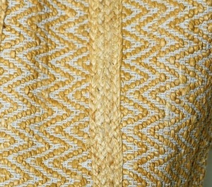 Bolso Tote de Yute Tejido Estilo Bohemio con Patrón Geométrico, Correa para el Hombro, Abierto por Arriba, Ecológico, para Uso Diario de Mujeres en Verano - Product Image 2