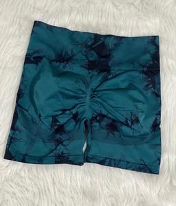 Shorts de sport personnalisés pour femmes, pantalons de sport en nylon spandex à taille haute élastique avec motif solide, tailles personnalisées - Product Image 2