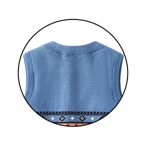 Chaleco de Cachemira de Alta Calidad para Hombre, Suéter sin Mangas, Tejido de Punto, Cuello en V, Logotipo Personalizado en la Parte Delantera - Product Image 5