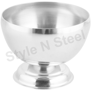 Bol De Crème Glacée Avec Pudding PCL Plat À Sundae Linéaire En Acier Inoxydable En Gros Bol De Noix Salade De Fruits Préparation Des Aliments - Product Image 1