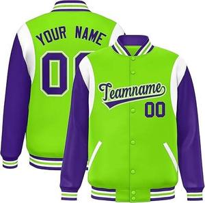 Veste universitaire en laine personnalisée de haute qualité, coupe ajustée, Bomber d'hiver Décoration de broderie élégante Motif de lettres chaudes - Product Image 5