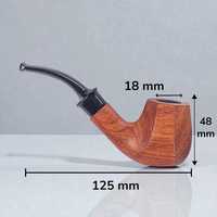 Pipa de Tabaco de Madera Moderna Tipo Curva Clásica, Hecha a Mano con Madera Natural, Reutilizable, Duradera y Ecológica para Uso Diario
