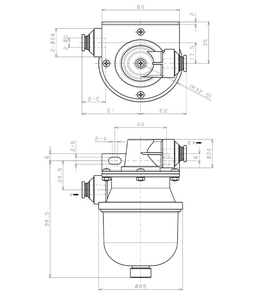 Élément de lubrificateur pneumatique PISCO, boîtier de précision, filtre à air comprimé de remplacement, origine japonaise, 0,244 kg - Product Image 2
