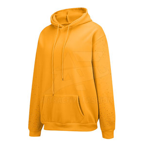 Custom Women Rhinestone Hoodies With Relaxed Streetwear Style And <b>Decorative</b> Shiny Detail For Trendy Looks - Product Image 4