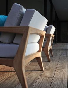 Modern <b>Outdoor</b> Teak Wood Sectional <b>Sofa</b> Set Weather Resistant Garden Leisure Couch Luxury Resort Villa Patio Furniture - Product Image 4