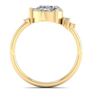 Anillo Solitario de Plata de Ley 925 con Moissanita Personalizado REYES para Mujer, Chapado en Oro Amarillo de 14K y Rodio, Joyería Fina para Mujer - Product Image 4