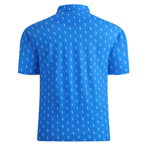 Polo de golf de secado rápido al por mayor OEM camisetas de dos colores impresión personalizada polos de seda y algodón a rayas para hombres - Product Image 2