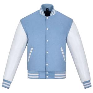 Wholesale Casual Slim Fit <b>Bomber</b> Baseball <b>Jackets</b> Fashionable Wool Varsity <b>Jacket</b> with Embroidery Decoration for Winter OEM - Product Image 1