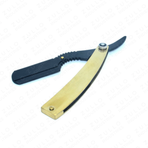 OEM Black Leaf Handle Straight Edge <b>Razor</b> Stainless Steel Folding Barber Shaving <b>Razor</b> Custom Color for <b>Men's</b> Grooming - Product Image 2