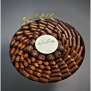 Bol à chocolat en métal martelé Design vintage dessus de table bonbons au chocolat bol de service Desserts affichage parfait pour servir des bonbons - Product Image 4