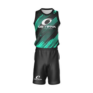 Conjunto de Uniforme de Baloncesto Personalizable y Económico, 100% Poliéster, Reversible, Transpirable, para Entrenamiento, para Hombre - Product Image 1