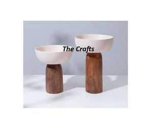 Bol de dattes de chocolat de conception fabuleuse dans le bol de service de nourriture en bois pour l'usage de vaisselle de mariage et d'hôtel - Product Image 6