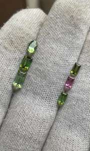 ทัวร์มาลีนธรรมชาติทรงเหลี่ยม 6 ชิ้น ชุด ทัวร์มาลีนทรงบาแก็ตต์และทรงรีธรรมชาติ - Product Image 5