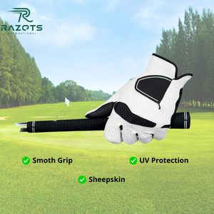 Gants de golf en cuir de mouton Cabretta de haute qualité pour femmes poignée de poignet antidérapante avec protection UV équipement de sport OEM - Product Image 2