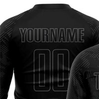Ensemble de tenue de football pour hommes Triple Black, maillot à manches courtes à carreaux, short, nom d'équipe personnalisé, usine de Sialkot