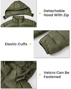 Blouson d'hiver unisexe VENUS MODE à capuche, matelassé, décontracté, respirant, imperméable, réversible, écologique, utilitaire, avec logo frontal, fin - Product Image 2