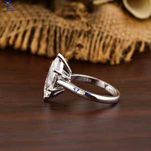 3,08 TDW Marquise Cut Diamond Ring 18K Oro blanco Solitario ajuste Cvd/Hpht Diamond Lab Stone - Product Image 3