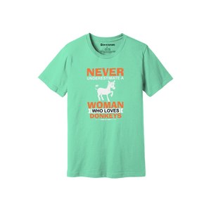 เสื้อยืดคอกลมผู้หญิง100% ผ้าฝ้าย/ผ้าฝ้ายผสมเสื้อฤดูร้อนระบายอากาศสีทึบพิมพ์โลโก้ได้ตามต้องการ - Product Image 5