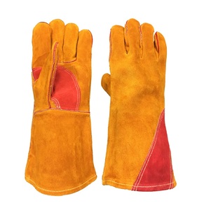 Guantes de soldadura Manguito largo Soldador Vaca Split Piel de oveja Cuero Protección de manos Guantes DE SEGURIDAD Protección de manos y brazos Cuero dividido - Product Image 3