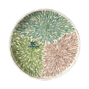 Plateaux ronds de luxe en nacre, plateaux de Table Gor, plateau de service décoratif haut de gamme pour la maison - Product Image 1