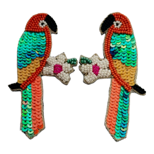 Pendientes de pájaro con cuentas naturales de último diseño de la India, cierre abierto de alta calidad a precio mayorista - Product Image 1