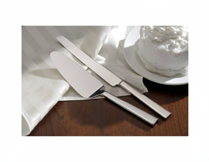 Servidor de Pastel de Acero Inoxidable de 2 Piezas Ecológico con Diseño Moderno Apto para Lavavajillas para Uso en Panaderías y Restaurantes - Product Image 1