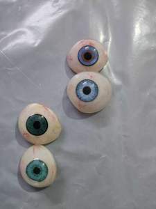 Juego de fabricación SS de 4 piezas, mezcla de colores azules, ojos protésicos realistas, ojos artificiales de plástico, soporte personalizado OEM - Product Image 2