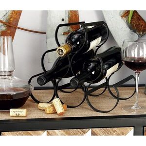 Estante de vino geométrico moderno de alta calidad con acabado de recubrimiento en polvo soporte para botella de vino soporte para estante de vino de barra de herramientas Metal DE LA India - Product Image 6