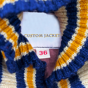 Blousons bombardiers brodés avec logo personnalisé OEM Blouson rétro de baseball Letterman à manches en cuir pour hommes - Product Image 5