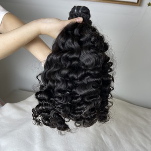 Paquete de cabello rizado birmano 2023 superior, extensión de cabello crudo de trama de cabello natural de la fábrica de Vietnam - Product Image 1