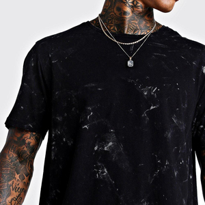 T-shirt Fabrication 100% Coton Vintage Stone Wash Surdimensionné T-shirts Hommes Causal Acid Washed Tee Shirt - Product Image 4