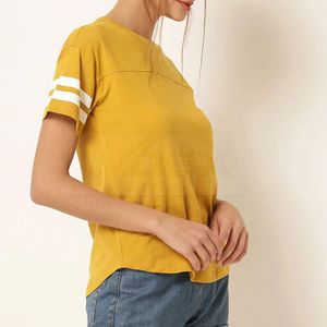 Camiseta de Algodón para Mujer, Informal, para Verano, Tela Suave, Camiseta Estampada para Chicas, Moda Diaria - Product Image 5